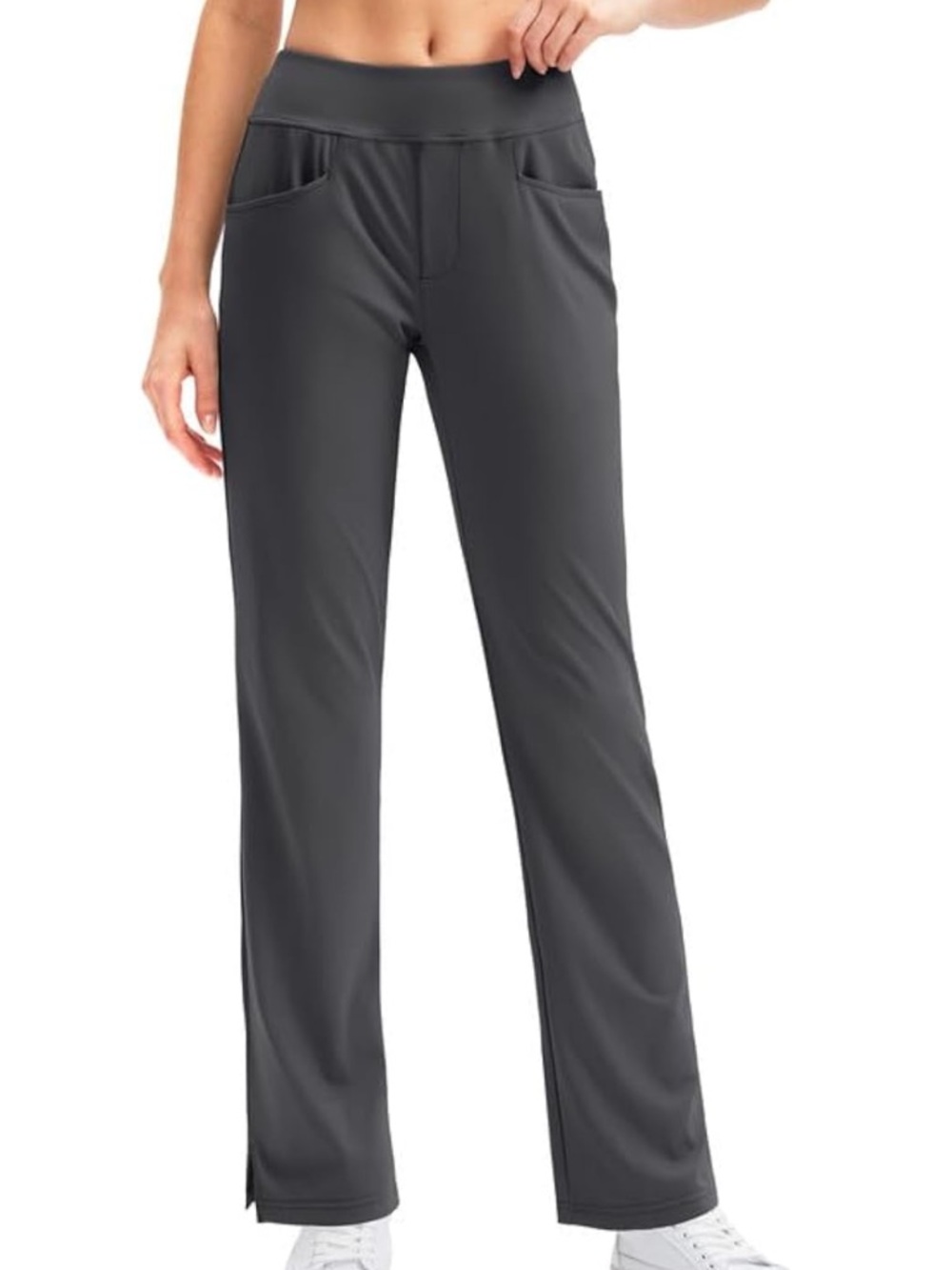 Women's High-Rise Straight Golf Pants in Dark Gray
